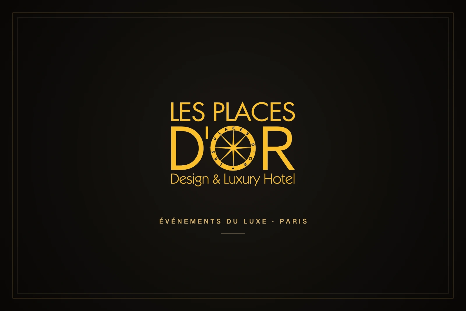 Logo officiel des Places d’Or, salon du design et du packaging de luxe à l’Hôtel Le Meurice à Paris, édition 2026